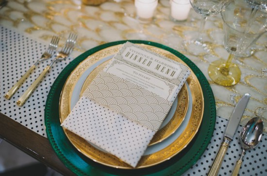 Day-Of Wedding Stationery Inspiration and Ideas: Art Deco via Oh So Beautiful Paper (6)