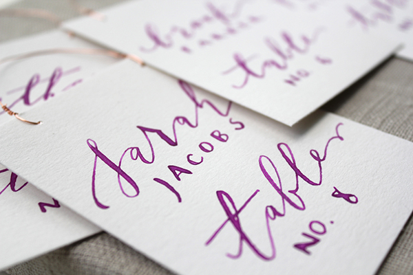 Calligraphy Inspiration: Brown Linen Calligraphy & Design via Oh So Beautiful Paper