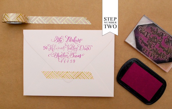 DIY Tutorial: Chic Rubber Stamp Baby Announcements by Antiquaria via Oh So Beautiful Paper (3)