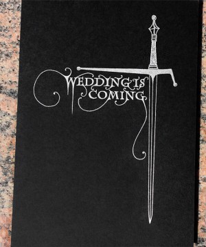 Game of Thrones Wedding Invitations from Lion in the Sun via Oh So Beautiful Paper (9)