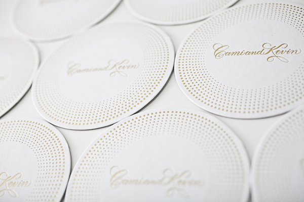 Day-Of Wedding Stationery Inspiration and Ideas: Coasters via Oh So Beautiful Paper