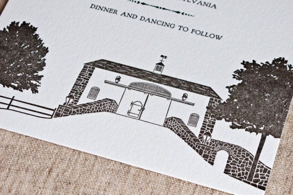 Custom Wedding Invitations by Laura Macchia via Oh So Beautiful Paper (6)
