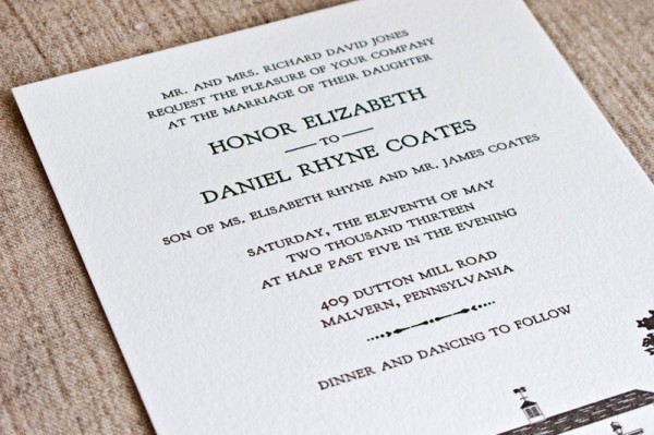 Custom Wedding Invitations by Laura Macchia via Oh So Beautiful Paper (5)