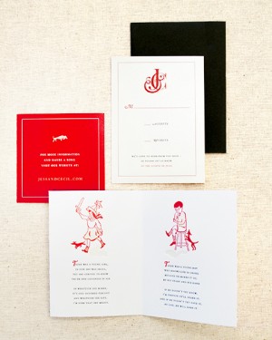 Illustrated Paris Wedding Invitations by Jessica Guy via Oh So Beautiful Paper (2)