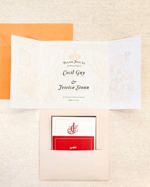 Illustrated Paris Wedding Invitations by Jessica Guy via Oh So Beautiful Paper (3)
