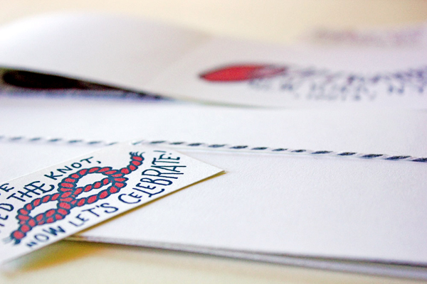 Lobster Bake Post-Wedding Party Invitations by Faye & Co. via Oh So Beautiful Paper (2)