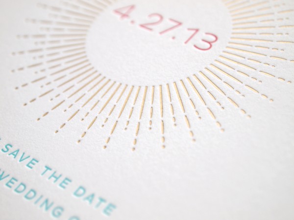 Modern Glam Sunburst Wedding Invitations by Missive via Oh So Beautiful Paper (7)