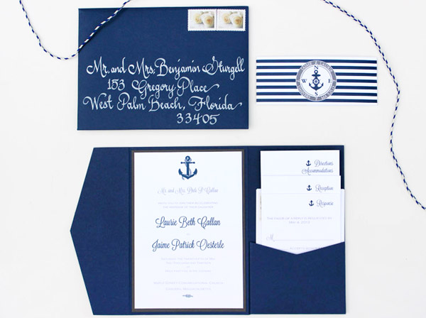 Nautical Wedding Invitations by Chirp Paperie via Oh So Beautiful Paper (4)