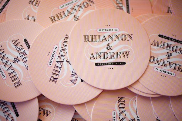 Day-Of Wedding Stationery Inspiration and Ideas: Coasters via Oh So Beautiful Paper (1)