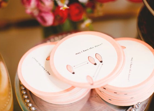 Day-Of Wedding Stationery Inspiration and Ideas: Coasters via Oh So Beautiful Paper (7)