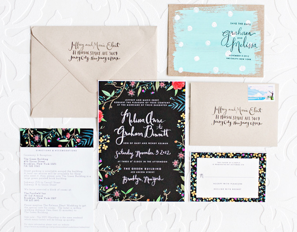 Creative and Whimsical DIY Wedding Invitations and Save the Dates via Oh So Beautiful Paper (6)