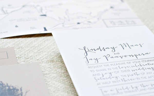Whimsical Outdoor Wedding Invitations by Suite Paperie via Oh So Beautiful Paper (6)