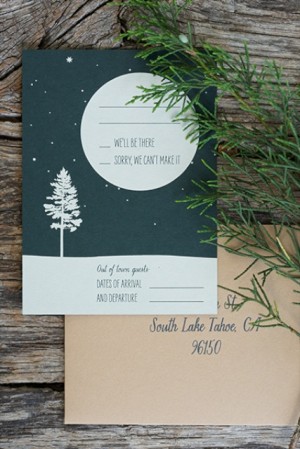 Woodsy Lodge Wedding Invitations by Sarah Jane Winter via Oh So Beautiful Paper (1)