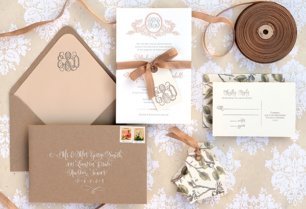 DIY Tutorial: Savannah-Inspired Wedding Invitations by Antiquaria via Oh So Beautiful Paper