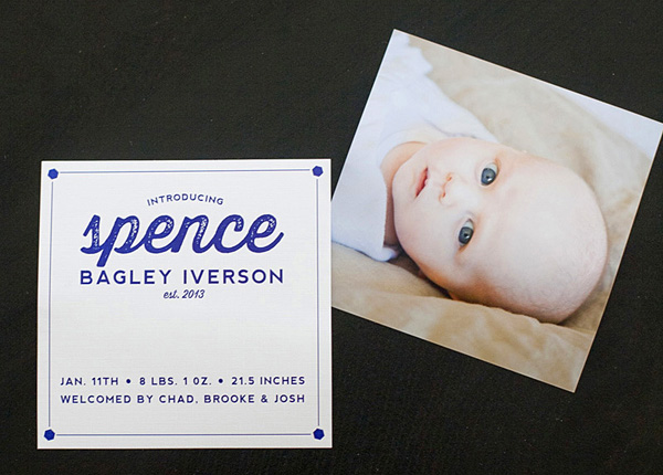 Modern Baby Boy Birth Announcement by Collected via Oh So Beautiful Paper (6)