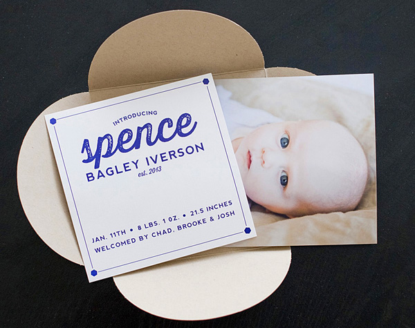 Modern Baby Boy Birth Announcement by Collected via Oh So Beautiful Paper (5)