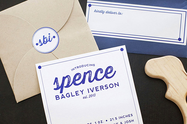 Modern Baby Boy Birth Announcement by Collected via Oh So Beautiful Paper (1)