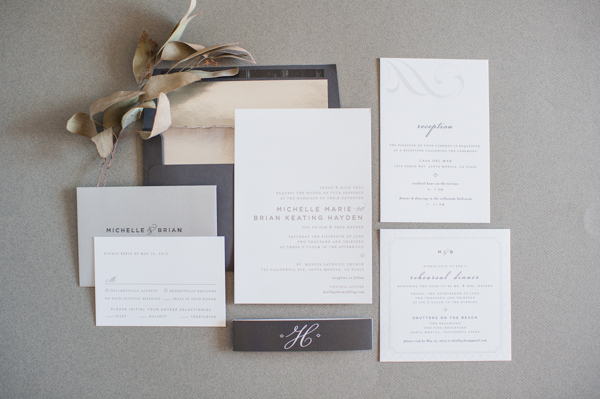 Classic Silver Foil Wedding Invitations by Carina Skrobecki via Oh So Beautiful Paper (8)