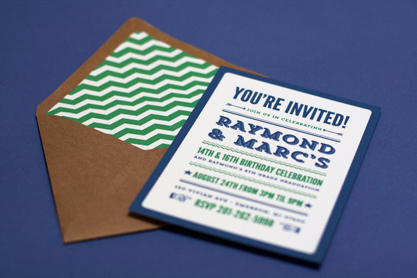 Modern Poster-Style Birthday Party Invitations by Crafty Pie via Oh So Beautiful Paper (4)