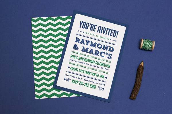 Modern Poster-Style Birthday Party Invitations by Crafty Pie via Oh So Beautiful Paper (3)