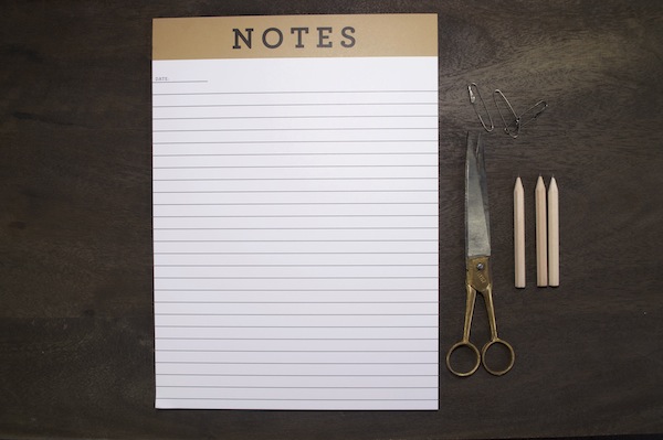 White Notepad Notes