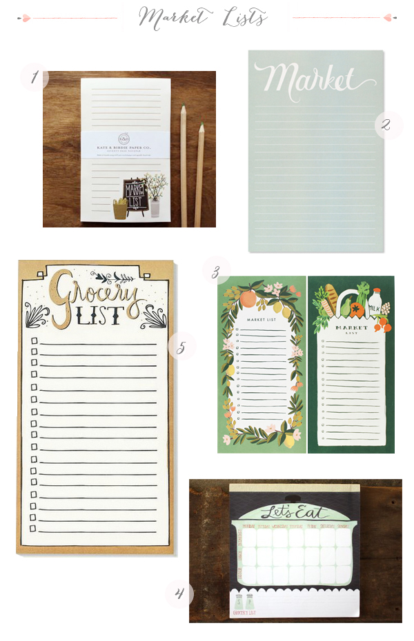 Stationery A - Z: Market List Round Up via Oh So Beautiful Paper