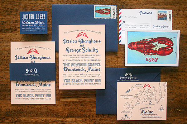 Travel-Inspired Maine Wedding Invitations by Parrott Design Studio (11)