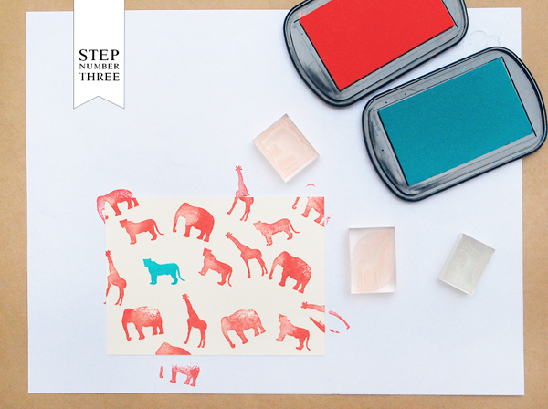 DIY Tutorial: Rubber Stamp Stationery for Kids by Antiquaria for Oh So Beautiful Paper (3)