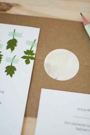 Layered Foliage Baby Shower Invitations by Anastasia Marie via Oh So Beautiful Paper (1)