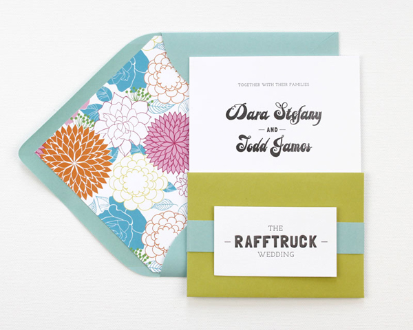 Bold and Modern Wedding Invitations by Rafftruck Designs via Oh So Beautiful Paper (1)