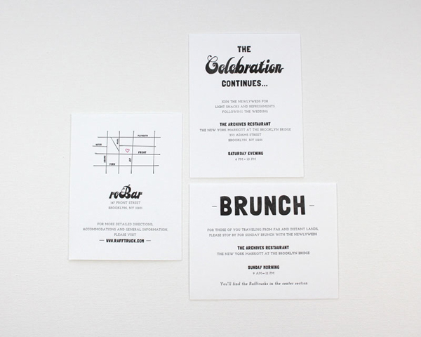 Bold and Modern Wedding Invitations by Rafftruck Designs via Oh So Beautiful Paper (3)