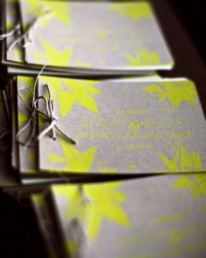 Day-Of Wedding Stationery Inspiration and Ideas: Neon via Oh So Beautiful Paper (11)