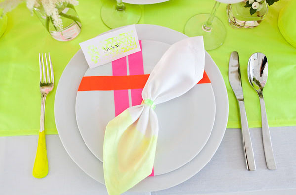 Day-Of Wedding Stationery Inspiration and Ideas: Neon via Oh So Beautiful Paper (10)