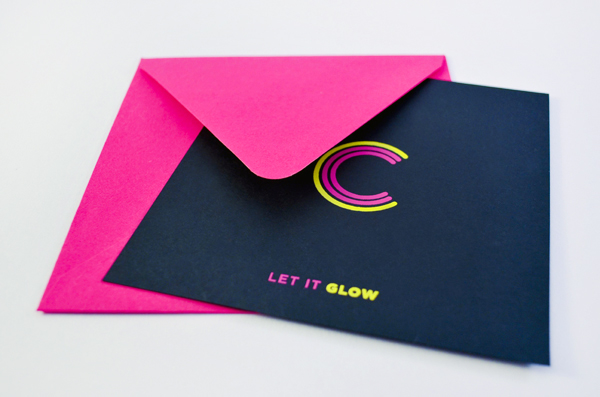 Neon "Glow" Theme Bat Mitzvah Invitations by Alexandra Bisono via Oh So Beautiful Paper (3)