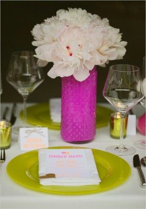 Day-Of Wedding Stationery Inspiration and Ideas: Neon via Oh So Beautiful Paper (9)