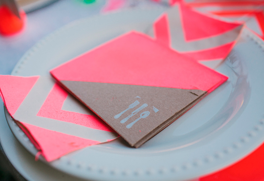 Day-Of Wedding Stationery Inspiration and Ideas: Neon via Oh So Beautiful Paper (1)