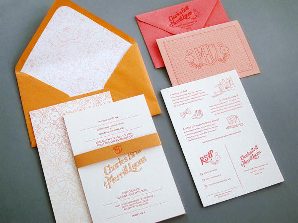 Ombre Letterpress Wedding Invitations by Thomas Printers via Oh So Beautiful Paper (15)