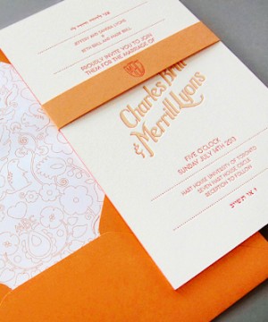 Ombre Letterpress Wedding Invitations by Thomas Printers via Oh So Beautiful Paper (13)
