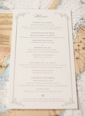 Travel-Inspired Letterpress Wedding Invitations by Sarah Drake via Oh So Beautiful Paper (2)