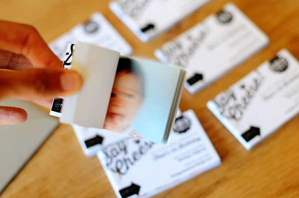 Theo's Flipbook 1st Birthday Party Invitations by Good on Paper via Oh So Beautiful Paper (11)
