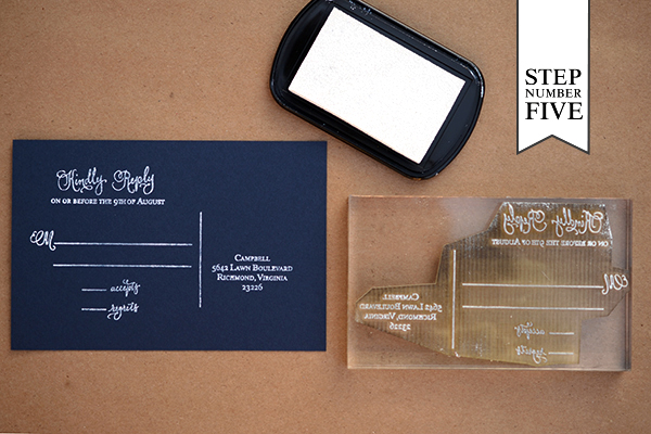 DIY Tutorial: Stamped Nautical Tri-Fold Wedding Invitation Suite by Antiquaria for Oh So Beautiful Paper