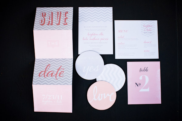 Day-Of Wedding Stationery Inspiration and Ideas: Bubblegum Pink via Oh So Beautiful Paper