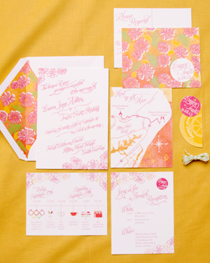 Floral Destination Wedding Invitations by Sparkvites via Oh So Beautiful Paper (10)