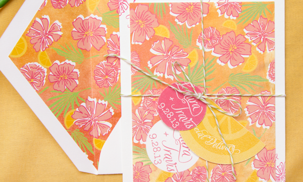 Floral Destination Wedding Invitations by Sparkvites via Oh So Beautiful Paper (7)