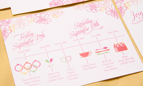 Floral Destination Wedding Invitations by Sparkvites via Oh So Beautiful Paper (3)