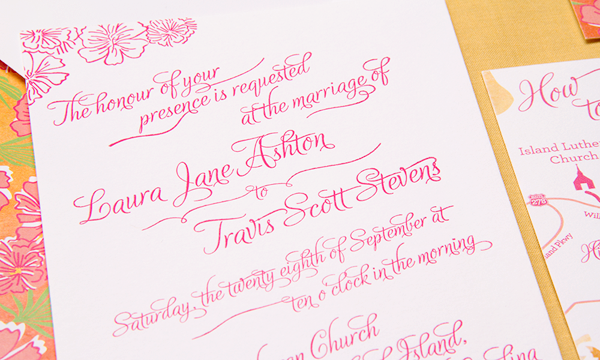 Floral Destination Wedding Invitations by Sparkvites via Oh So Beautiful Paper (2)