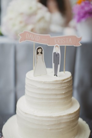 Day-Of Wedding Stationery Inspiration and Ideas: Paper Cake Toppers via Oh So Beautiful Paper