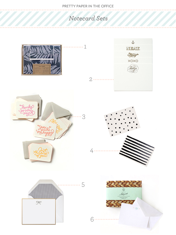 Pretty Paper in the Office - Notecard Set Round Up