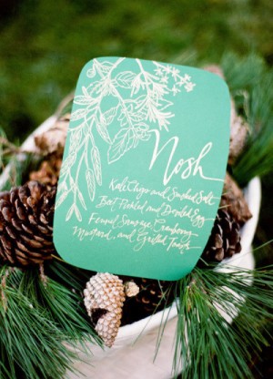 Day-of Wedding Stationery Inspiration and Ideas: Evergreen via Oh So Beautiful Paper