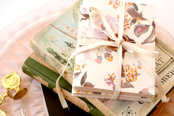 DIY Tutorial: Pattern Notebook Gifts or Wedding Favors by Antiquaria for Oh So Beautiful Paper